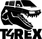 Mobile Preview: Illustration Aufkleber Auto T4Rex