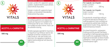 Acetyl-L-Carnitin, 60 Kapseln Packung