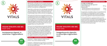 Vegan EPA/DHA 450mg Hochdosiert 60 Softgel-Kapseln Packung