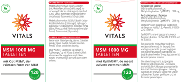 MSM Tabletten (Opti-MSM®) Beschreibung