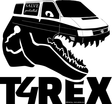Illustration Aufkleber Auto T4Rex