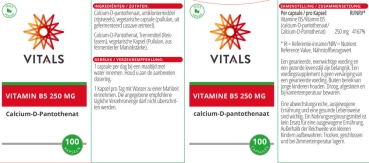 Vitamin B5 250 mg 100 Kapseln Packung