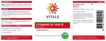 Vitamin D3 1000IE, 100 Softgel-Kapseln Packung