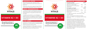 Vitamin K2 + D3, 60 Kapseln Packung