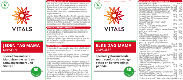 Jeden Tag Mama, 60 Kapseln Packung