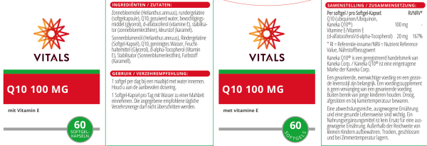 Q10 100 mg 60 Softgel-Kapseln Beschreibung