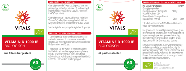 Vitamin D Biologisch 60 Kapseln Packung