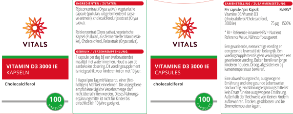 Vitamin D3 3000 I.E., 75 µg, Packung