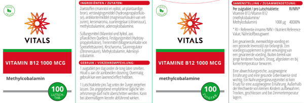 Vitamin B12 1000 µg, 100 Lutschtabletten Packung